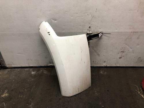 2018 Peterbilt 579 Left White Extension Fiberglass Fender Extension (Hood): W/Bracket