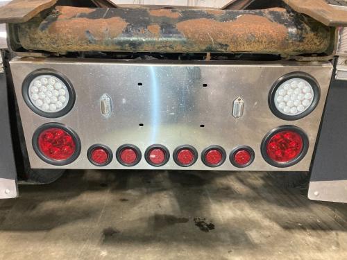 2003 Kenworth W900L Tail Panel: Stainless Steel, 2 White Light, 2 Red Lights, 2 License Plate Lights And 6 Small Red Lights
