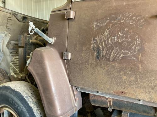 1984 Ford L9000 Left Brown Extension Fiberglass Fender Extension (Hood): Does Not Include Bracket